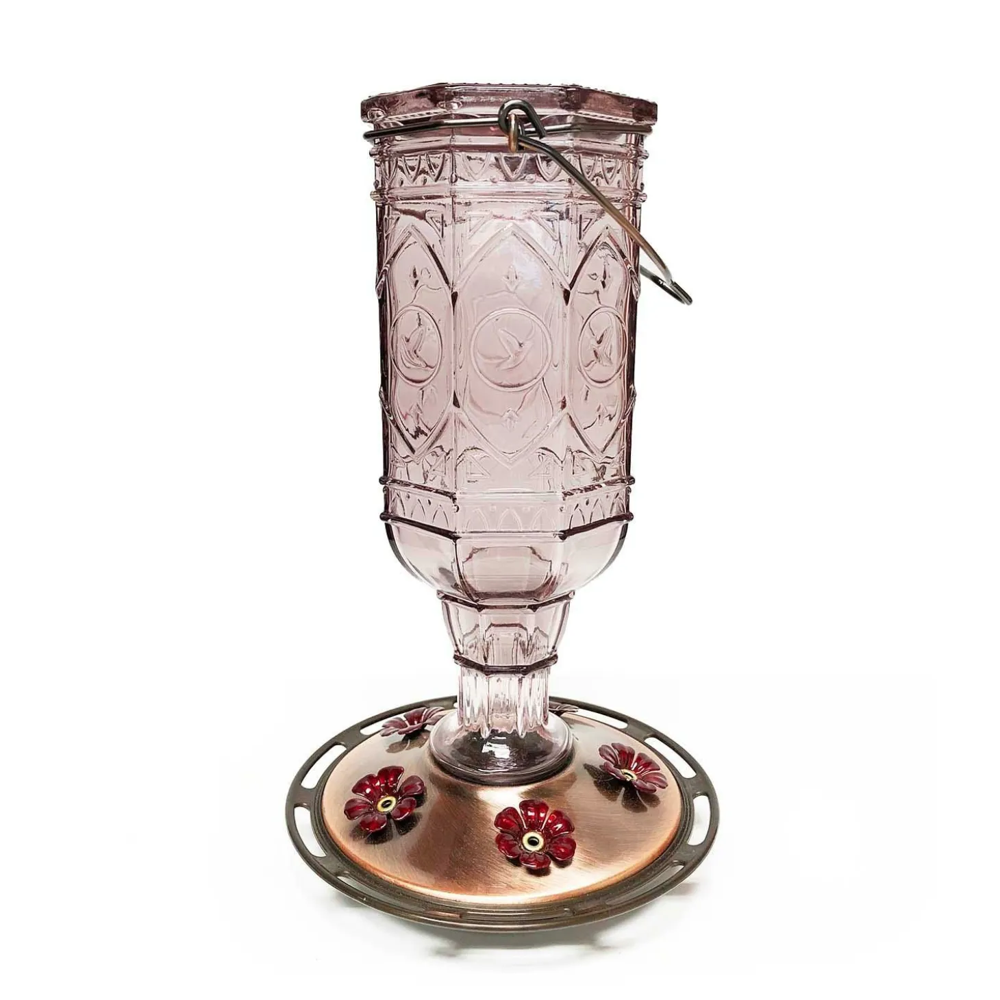 Garden Accents + Bird Feeders>Roger's Gardens Amethyst Hummingbird Feeder