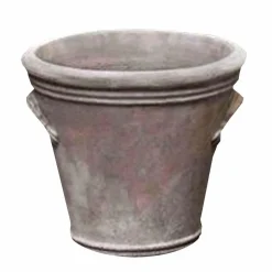 Pottery + Planters + Containers>Roger's Gardens Antico Terra Cotta Fluted Handle Planter
