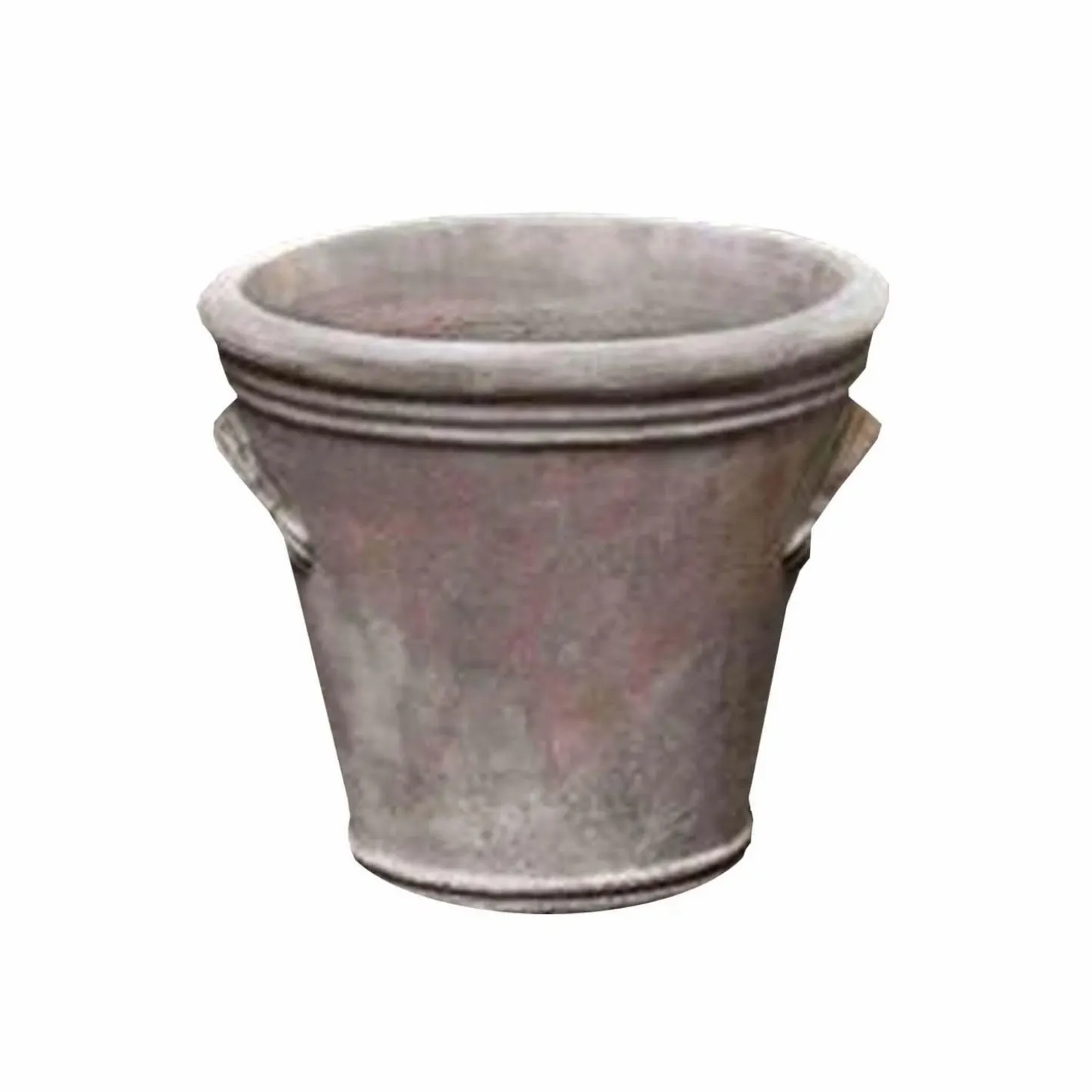 Pottery + Planters + Containers>Roger's Gardens Antico Terra Cotta Fluted Handle Planter