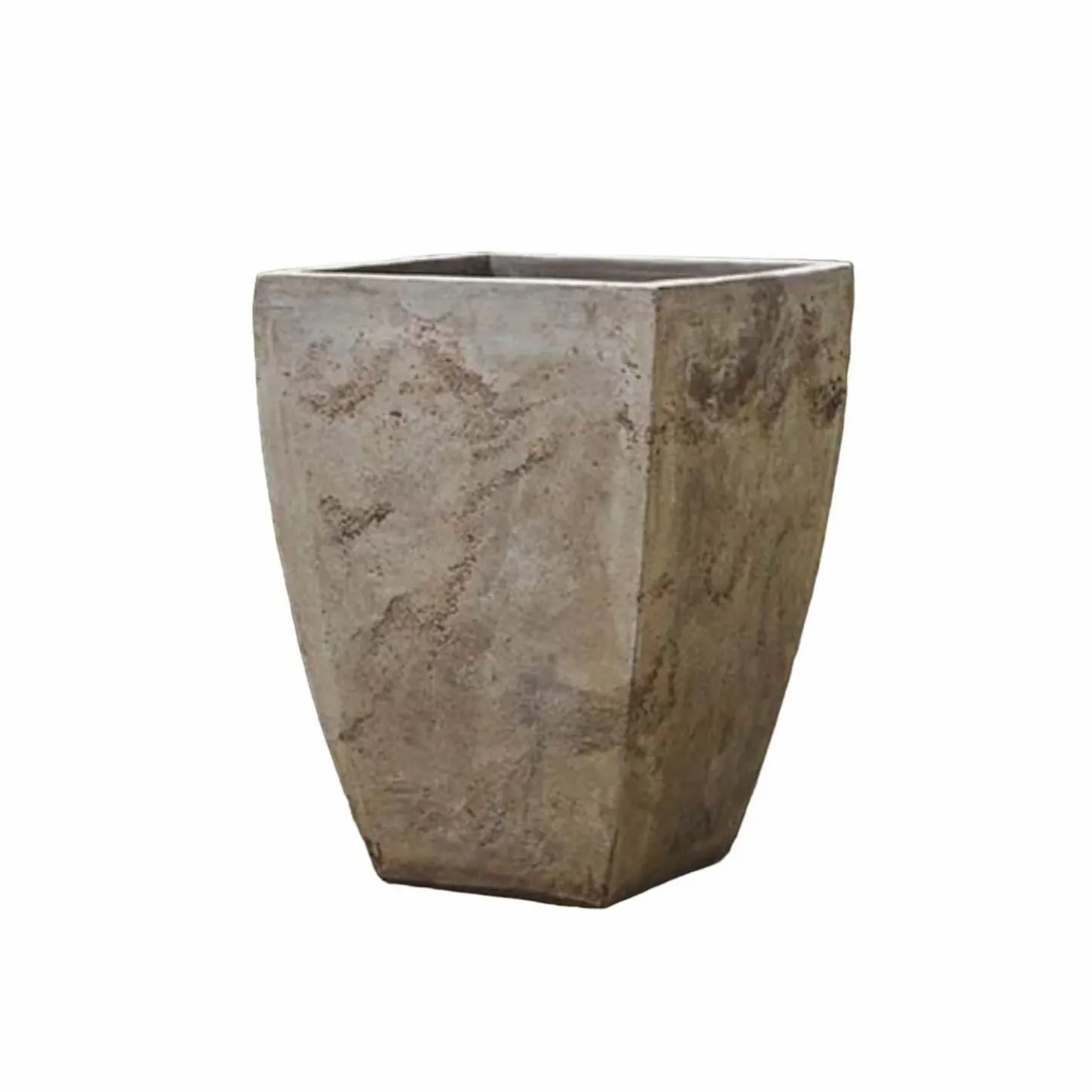 Pottery + Planters + Containers>Roger's Gardens Antico Terra Cotta Square Brasilia Planter