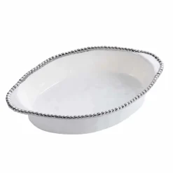 Decor Accents>Roger's Gardens Argentinian Salerno Oval Baking Dish