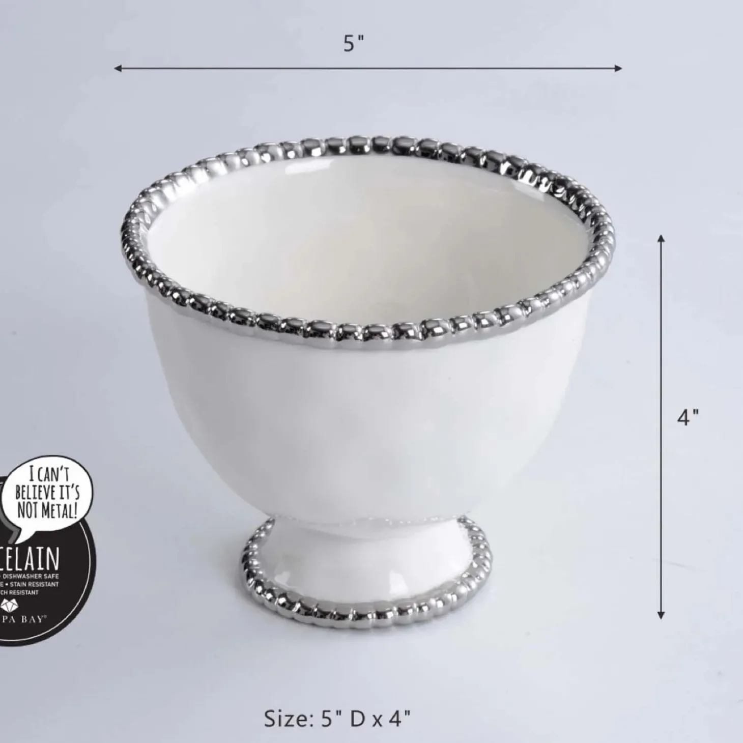 Serveware>Roger's Gardens Argentinian Salerno Small Footed Bowl