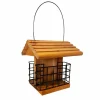 Garden Accents + Bird Feeders>Roger's Gardens Classic Traditional Cedar Bird Feeder