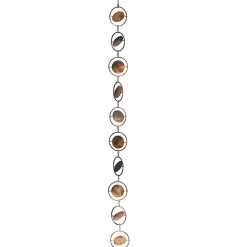 Garden Accents + Bird Feeders>Roger's Gardens Flamed Circles Hanging Rain Chain