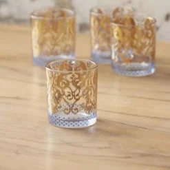 Glassware>Roger's Gardens Golden Ikat Cocktail Glass