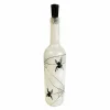 Halloween Decor>Roger's Gardens Ivory Spider Bottle With Glowing White Lights - 13" Tall