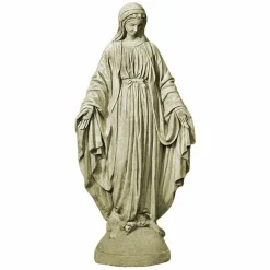 Pottery + Planters + Containers>Roger's Gardens Madonna Statue - Verde - 35" Tall