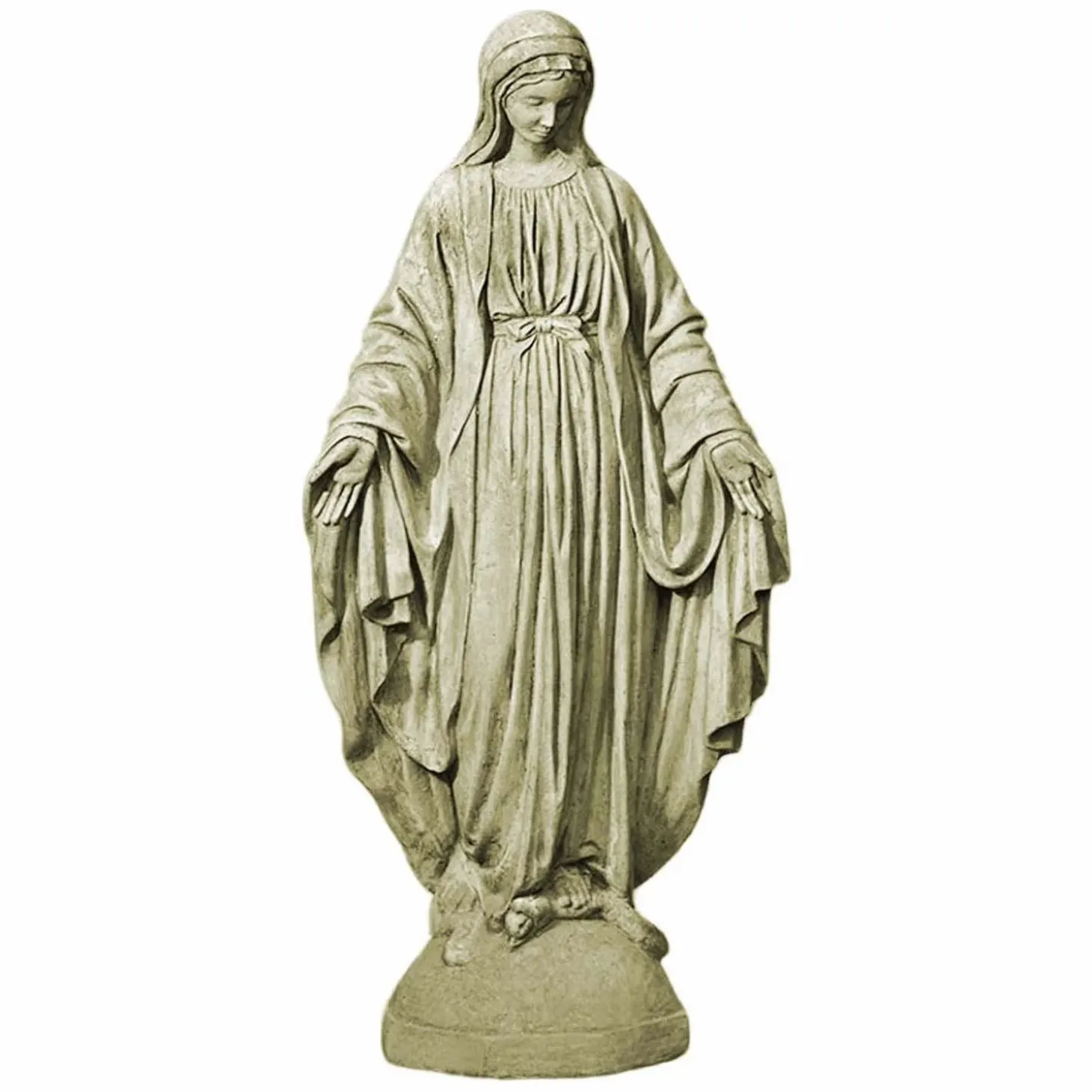 Pottery + Planters + Containers>Roger's Gardens Madonna Statue - Verde - 35" Tall