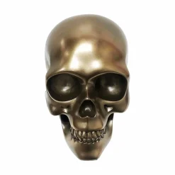 Halloween Decor>Roger's Gardens Mystical Bronze Skull - 5.25" Tall