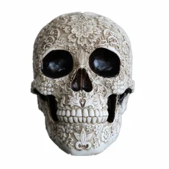 Halloween Decor>Roger's Gardens Mystic Floral Skull - 5" Tall