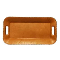Serveware>Roger's Gardens Paraguayan Leather Long Serving Tray