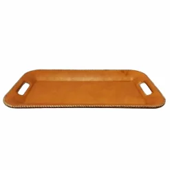 Serveware>Roger's Gardens Paraguayan Leather Long Serving Tray