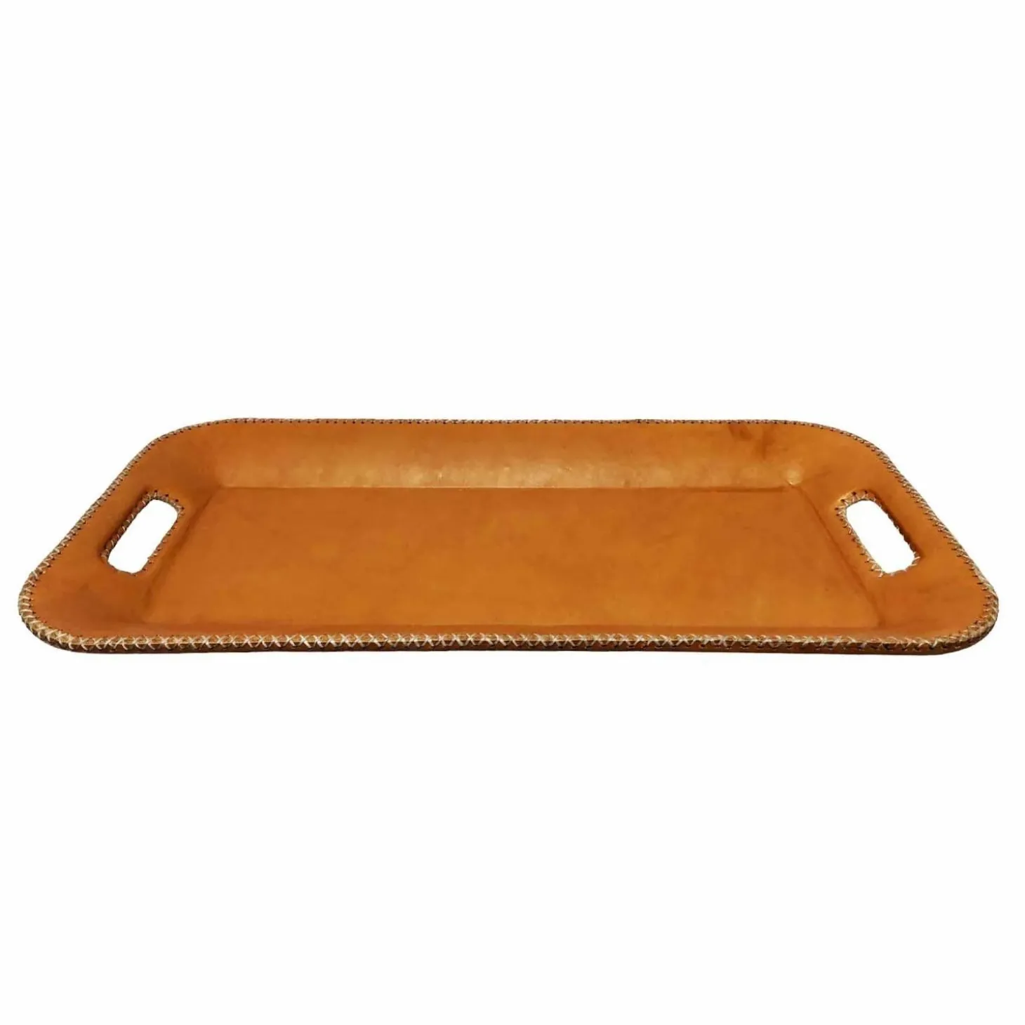 Serveware>Roger's Gardens Paraguayan Leather Long Serving Tray
