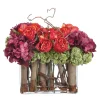 Decor Accents>Roger's Gardens Silk Roses & Hydrangeas In Glass Vase
