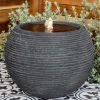 Fountains>Roger's Gardens Sonora Lg Fountain - Black Stone Ledge