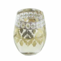 Glassware>Roger's Gardens White Twist Stemless Glass